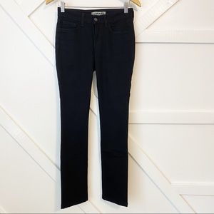 J Brand Curvy Fit Cigarette Straight Leg Mid Rise Denim Jeans Shadow Black Sz 27